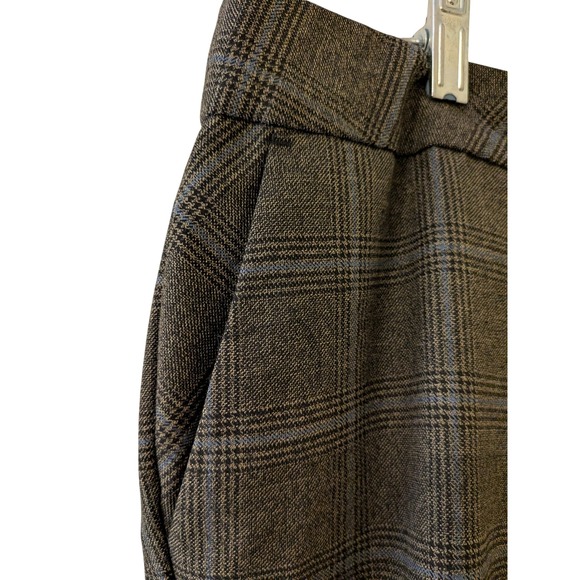 Talbots Heritage Brown Blue Plaid Wool Blend Trousers Pants Womens 14WP Petite - Picture 7 of 9